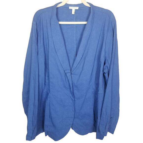 Eileen Fisher Linen Blazer Lagenlook Coastal Plus Size 3X Resortwear Classic - Picture 1 of 8